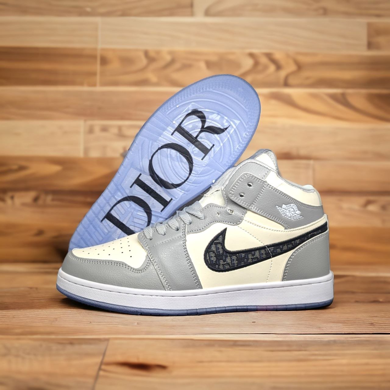 Air Jordan 1 Dior || Colour - Grey & Black || High Neck || Grade – OEM