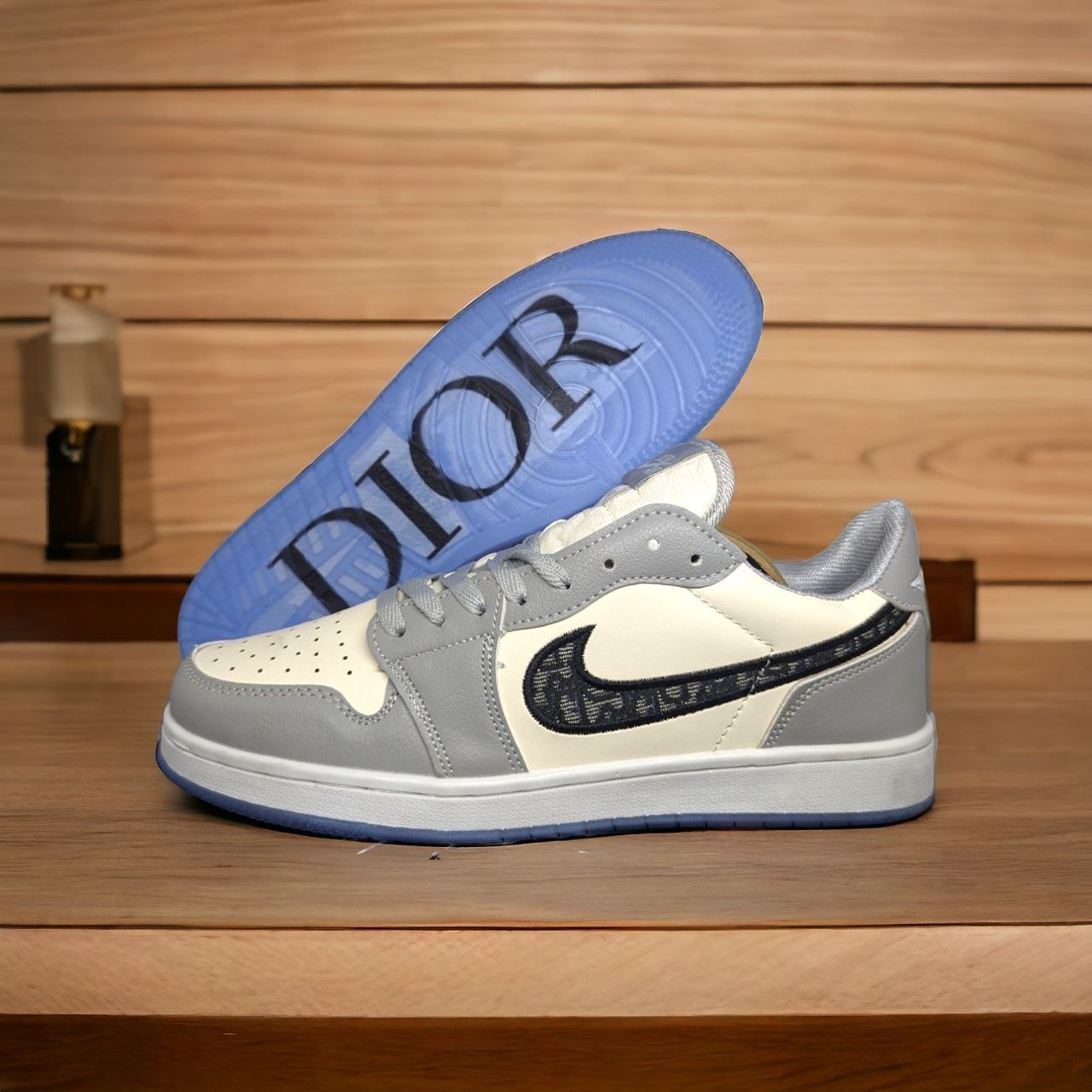 Air Jordan 1 Dior || Color – Grey & Black || Low Neck || Grade – OEM