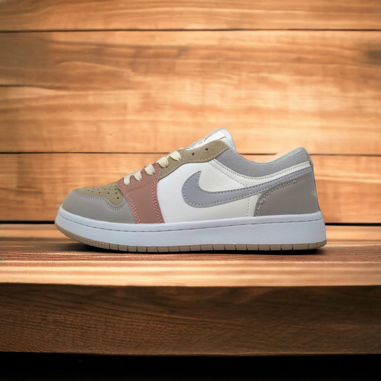 Air Jordan 1 || Colour – Grey & Desert Coral || Low Neck || Grade – OEM