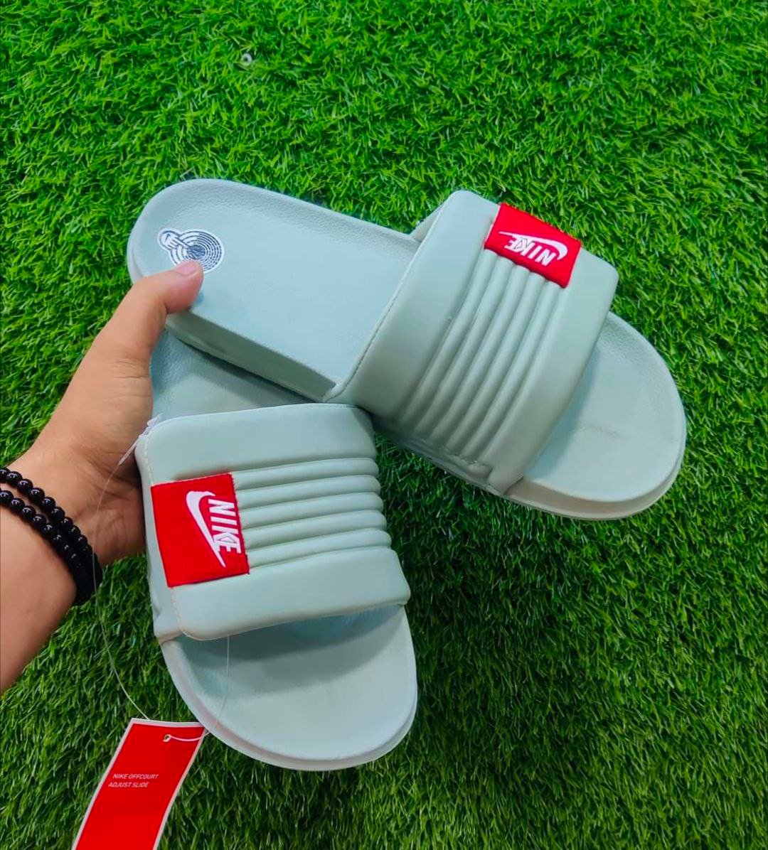 Nike Slides || Color -Mint with Strap || Imported