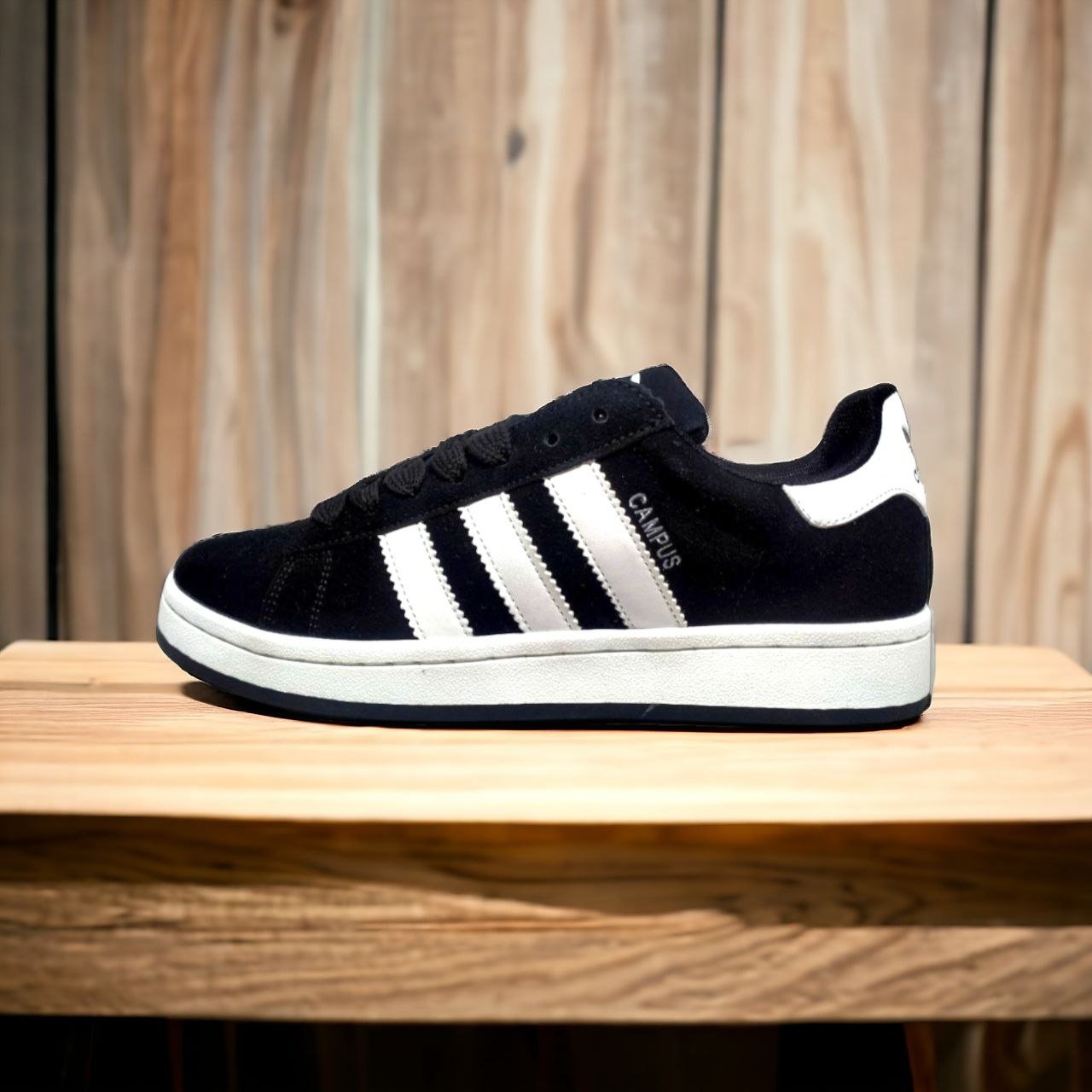 Adidas Campus || Color - Black & White || Low Neck || Grade - OEM
