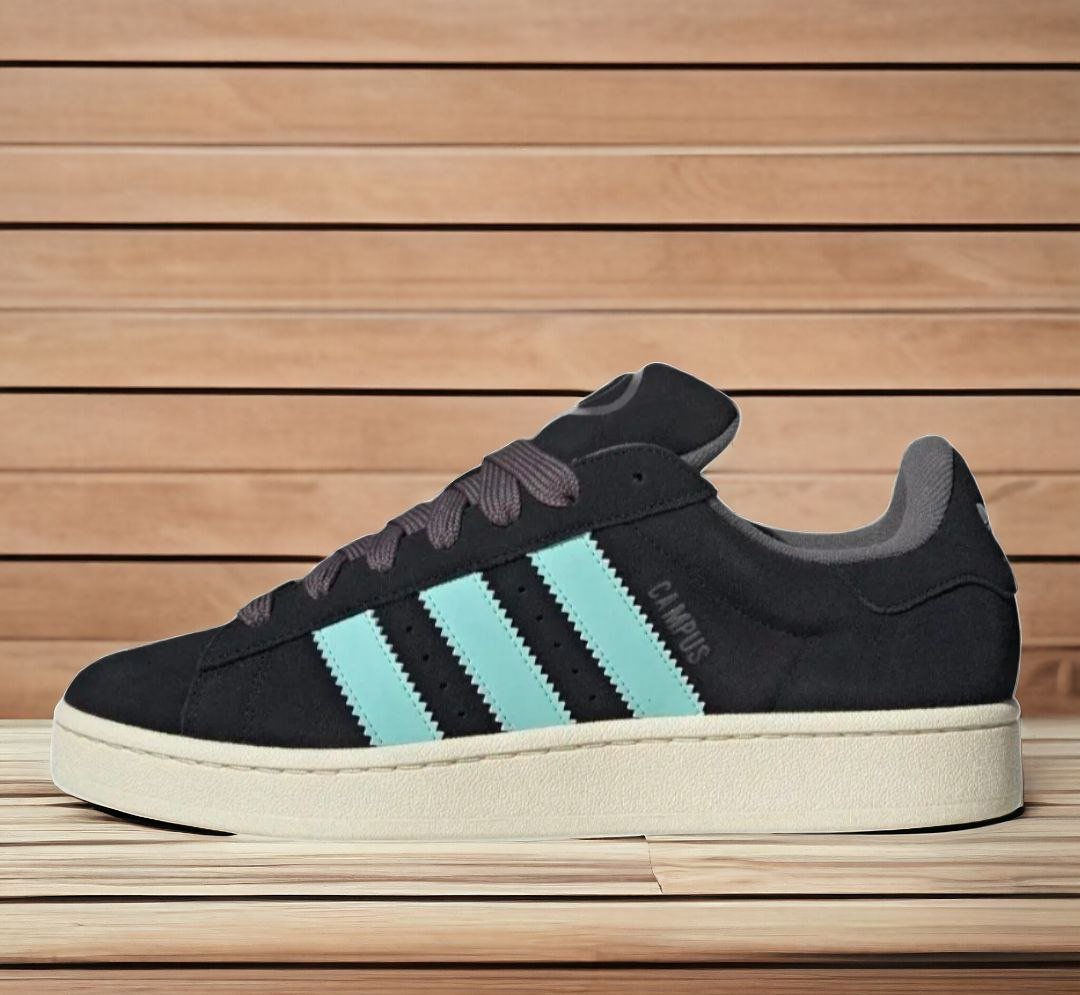 Adidas Campus || Color - Black & White With Love Shape || Low Neck || Grade - OEM Superior